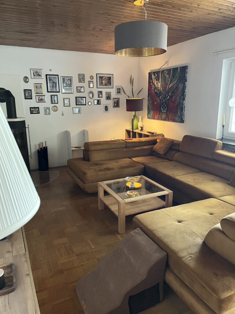 Wohnzimmer mit Kaminofen